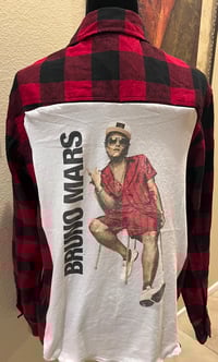 Vintage Red/Black Flannel Shirt Bruno Mars