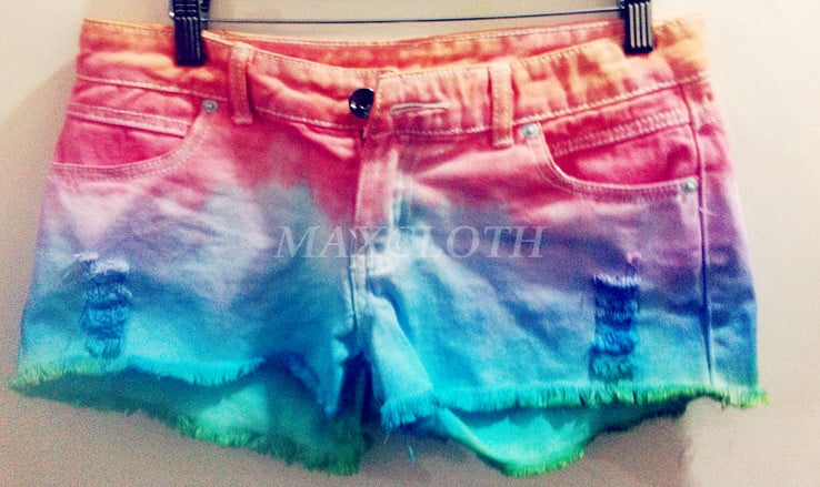 Image of Gradient Punk Jeans Shorts