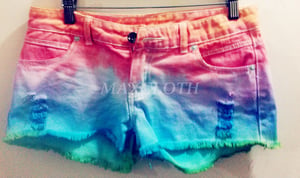 Image of Gradient Punk Jeans Shorts