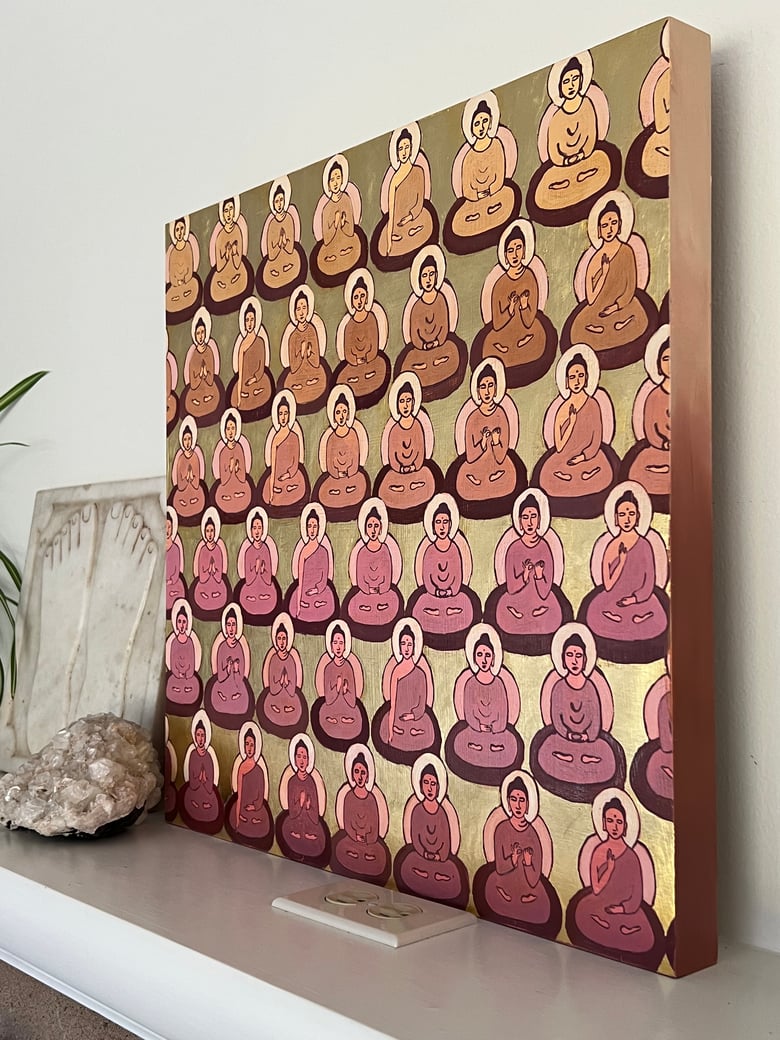 Image of Rose and Gold Buddhas