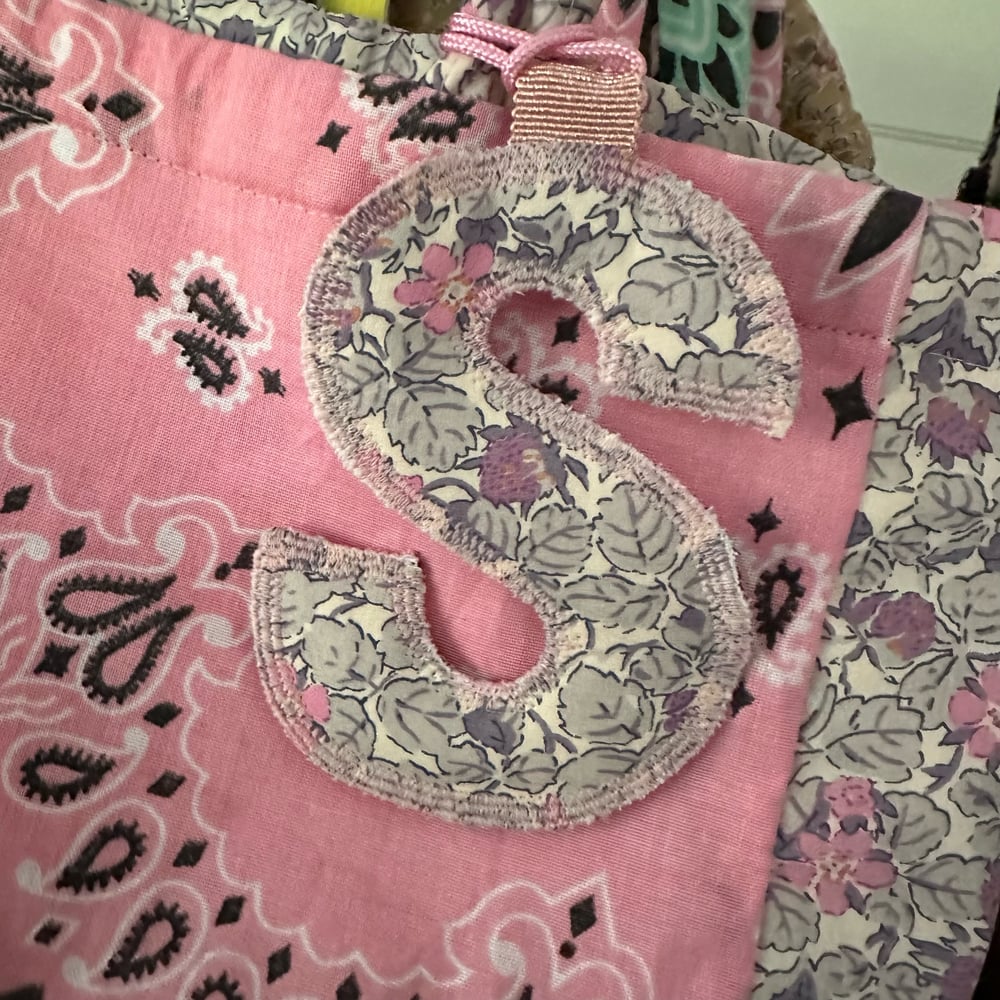 Image of Bandana letter tag