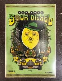 Image 5 of "Sour Diesel NYC" - Califari strain art print - 2022