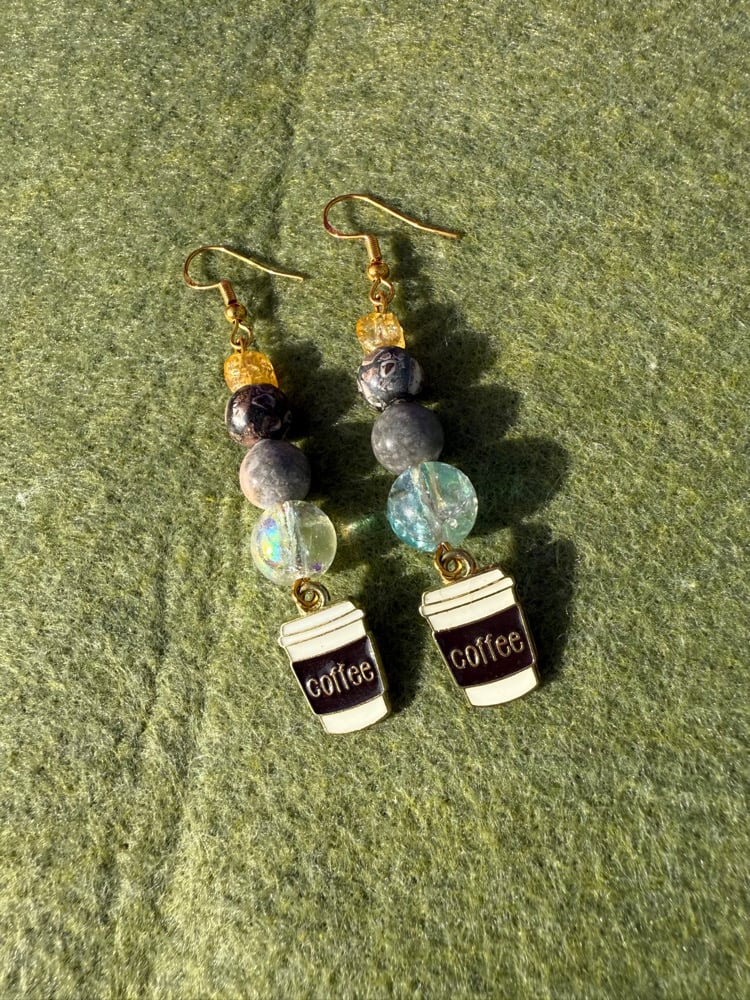 Image of Cute coffee cup earrings โ๏ธ๐ฉถโจ
