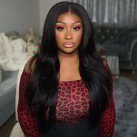 Image 1 of GLUELESS Yaki Straight 9x6" HD Closure Wig (from ISEE Hair)