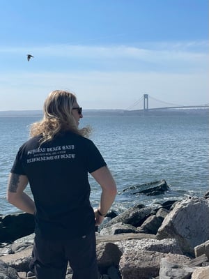 Image of Stygian Black Hand Logo Pocket T-Shirt