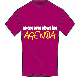 Image of No one Ever Slows Her Agenda Raspberry tee