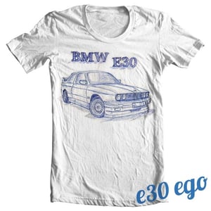 Image of BMW E30 M3 White Tshirt PRE-ORDER