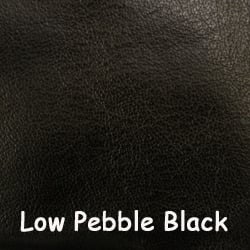 Image of Black Leather Strap 1" (inch) Wide - Low Pebble Black Leather - Your Choice of Length & Hardware #2