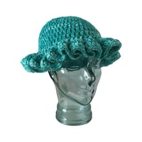 Image 2 of Blue Tiedye Ruffle Hat