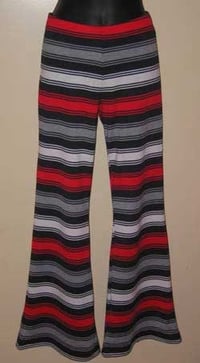 Image 4 of Stripe pants - red/navy/grey/white