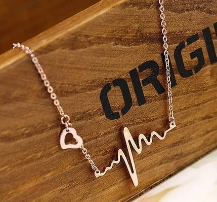 Image of [grxjy5100184]Personalized ECG necklace