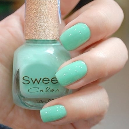 Image of Tiffany Blue Sweet Color 12 ml Nail Polish