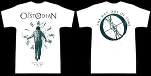 Image of The Custodian "Man Out of Time" White Tee 