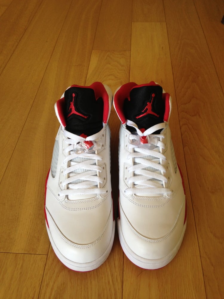 Air Jordan V - White - Fire Red - Black