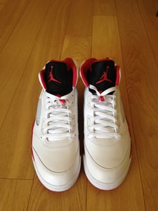Image of Air Jordan V Retro Fire Red "Black Tongue EARLY RELEASE