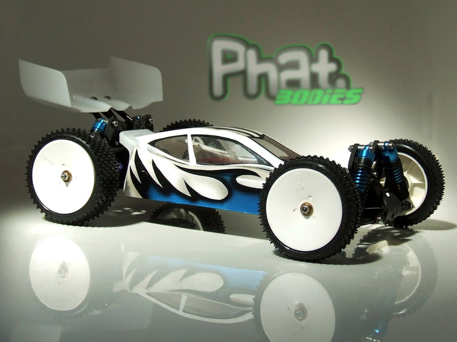 Image of PHAT BODIES 'BOLT' bodyshell for Losi Mini 8ight, Wltoys 144001,  LC Racing EMB-1
