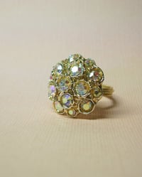 Image 2 of "Rainbow Queen" vintage button ring