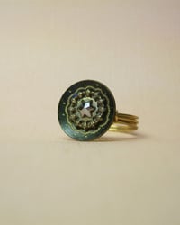 Image 4 of "The Dark Star" antique button ring