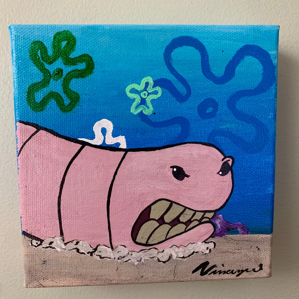 Image of Alaskan Bull Worm Mini Painting