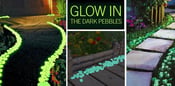 Image of 100 GLOW IN THE DARK PEBBLES/ LIGHT-UP WALKWAYS