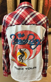 Vintage Red/White/Blue Flannel Shirt The Beach Boys