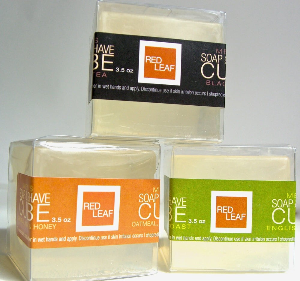 Free Shipping Mens Shaving Soap A Handmade Vegan Shaving Soap / Red