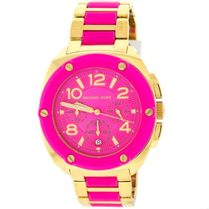 Image of Michael Kors Pink And Gold Watch 