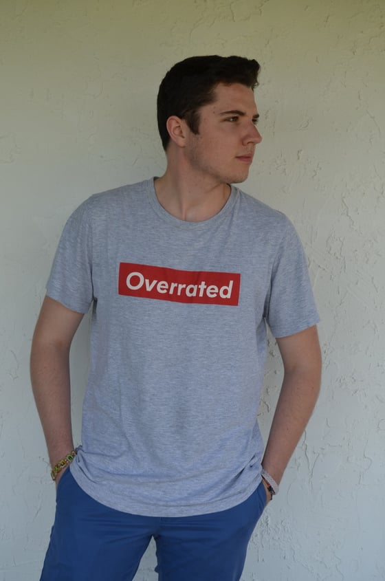 Image of Overrated Box Logo Grey