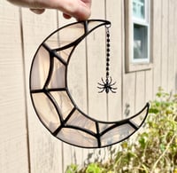 Image 2 of Stained Glass Spider Web Moon