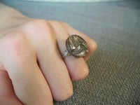 Image 3 of "Knotty" vintage button ring