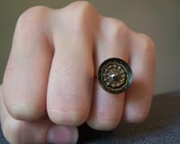 Image 2 of "The Dark Star" antique button ring