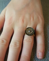 Image 3 of "The Dark Star" antique button ring