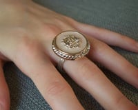 Image 2 of "Her Royal Highness" vintage-style button ring