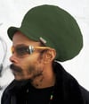 Jah Roots Stretch Hats With Beak (Forest Green)