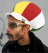 Jah Roots Stretch Hats With Beak (Ital-White, Yellow, Red, & Green)