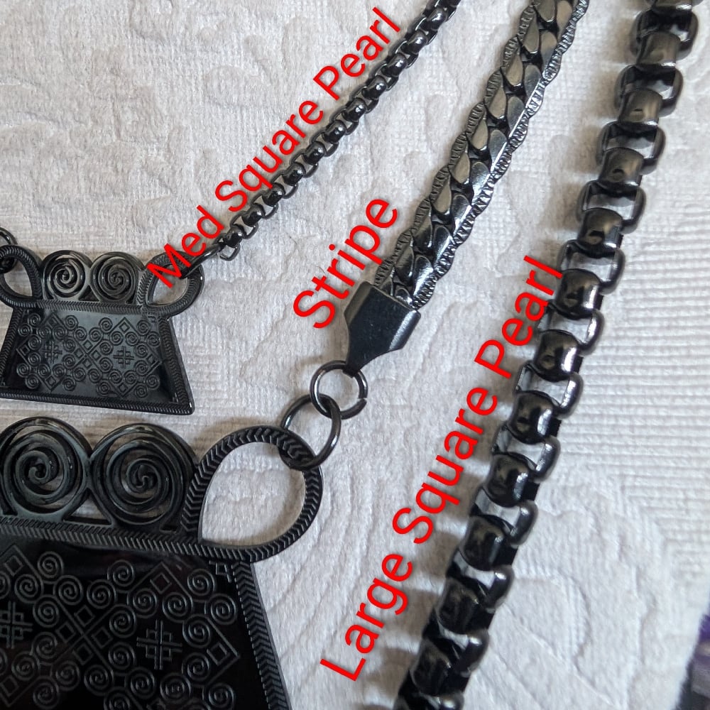 Image of "Sophistication" Black Charcoal Plated Necklace