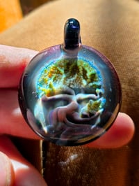 Image 3 of Opalized Bonsai tree implosion pendant.