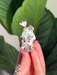 Image 1 of COPPER X MALACHITE STAINED QUARTZ -MOROCCO- T