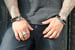 Image of Hematine Silver Skull Bracelet