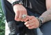 Image of Hematine Silver Skull Bracelet