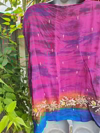Image 7 of Mykonos sari jewel oversized waistcoat / top 10-18 blue pink