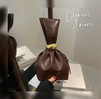 Diamond Wrist Bag - Brown 