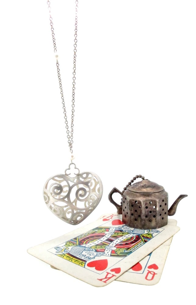 Image of Wonderland Alice’s Tumble heart necklace