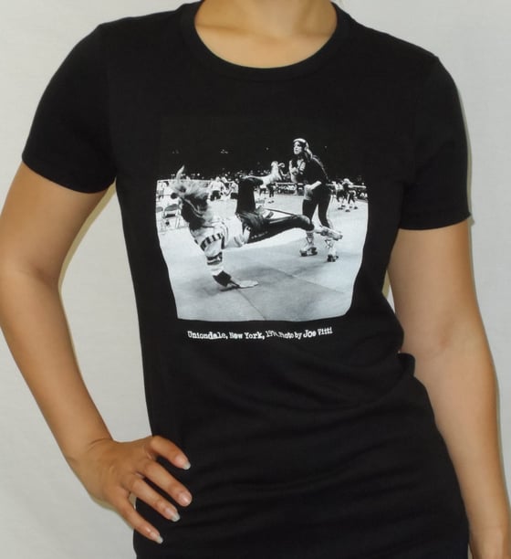 Image of Roller Derby “Uniondale, New York, 1974” WOMEN'S shirt (Black)