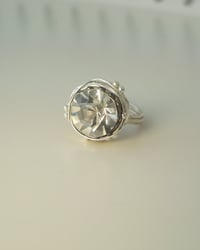 "The Leading Role in silver" vintage button ring