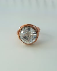 Image 2 of "The leading role in copper" vintage button ring