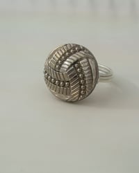 Image 1 of "Knotty" vintage button ring