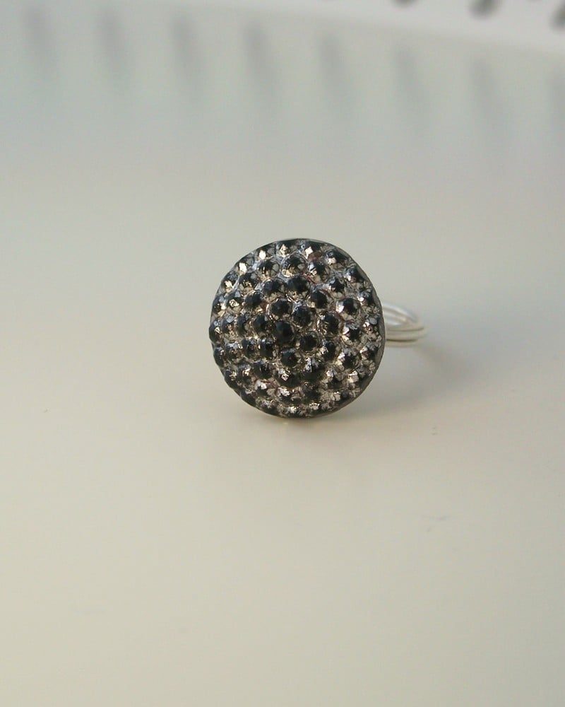 Image of "Unexpected" vintage button ring