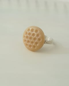 Image of "Honeycomb" vintage glass button ring