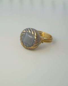 Image of "METEOR" VINTAGE BUTTON RING